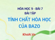 Bài tập về bazơ: bazơ tan và bazơ không tan - Hóa 9 bài 7